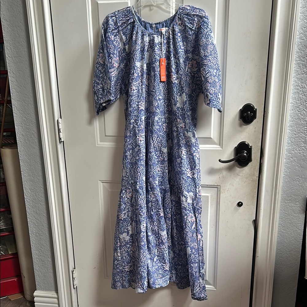 Sundry Floral Blue Dress maxi dress Sz 1/S 4-6